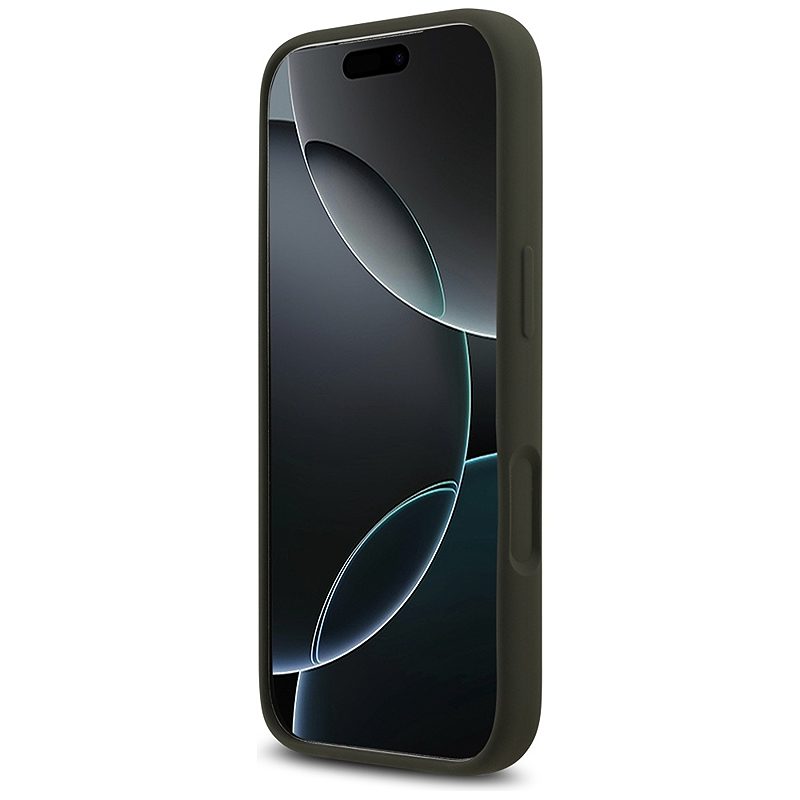 Guess Silicone Big 4G Script case for iPhone 17 Pro Max khaki - Billede 5