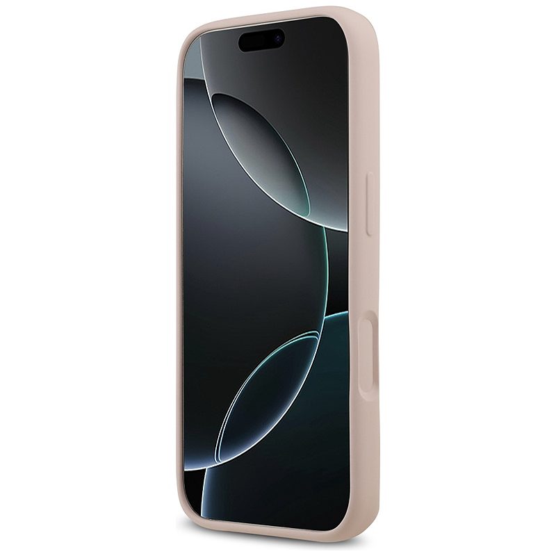 Guess Silicone Big 4G Script case for iPhone 17 Pro pink - Billede 5