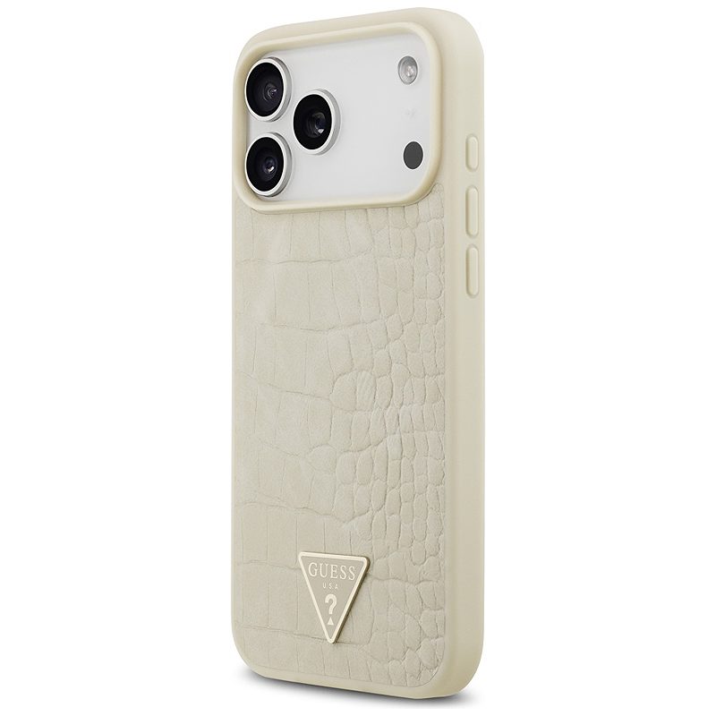 Guess Croco Triangle Logo MagSafe case for iPhone 17 Pro Max gold - Billede 2