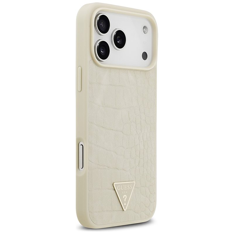 Guess Croco Triangle Logo MagSafe case for iPhone 17 Pro Max gold - Billede 4