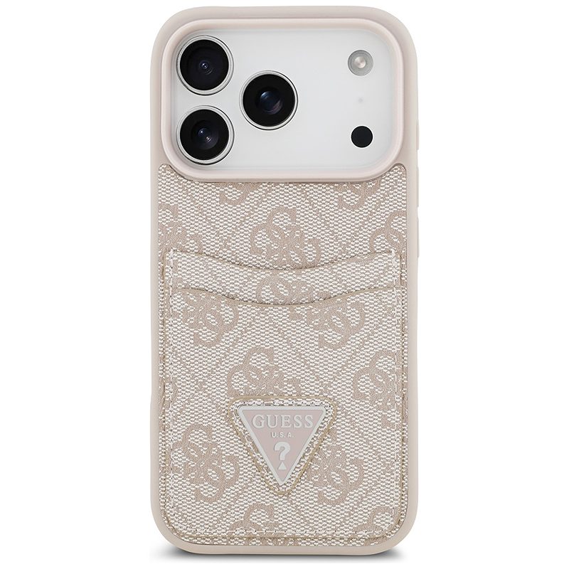 Guess 4G Double Card Triangle case for iPhone 17 Pro pink - Billede 3