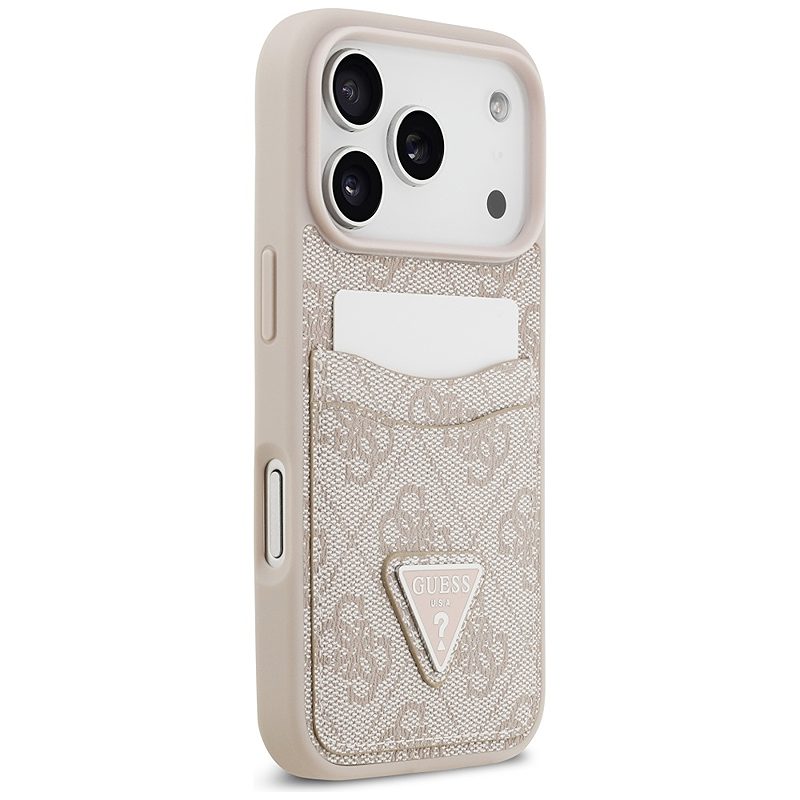 Guess 4G Double Card Triangle case for iPhone 17 Pro pink - Billede 4