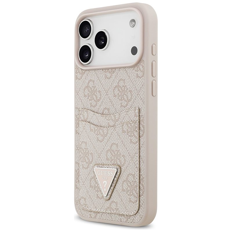 Guess 4G Double Card Triangle case for iPhone 17 Pro Max pink - Billede 2