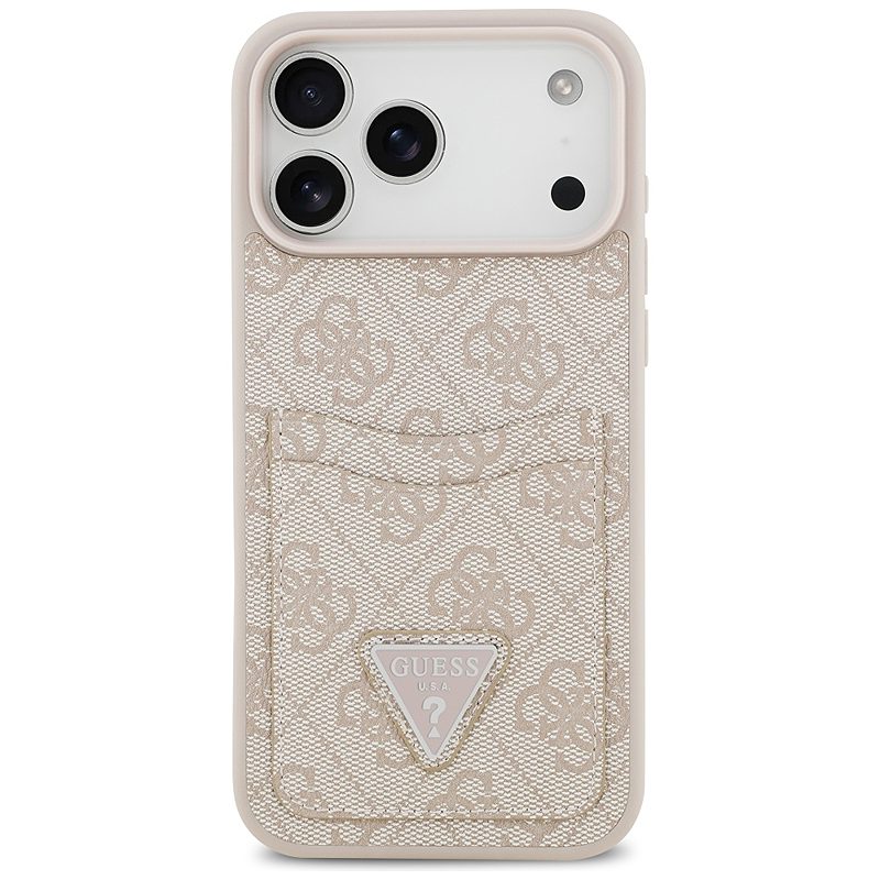 Guess 4G Double Card Triangle case for iPhone 17 Pro Max pink - Billede 3