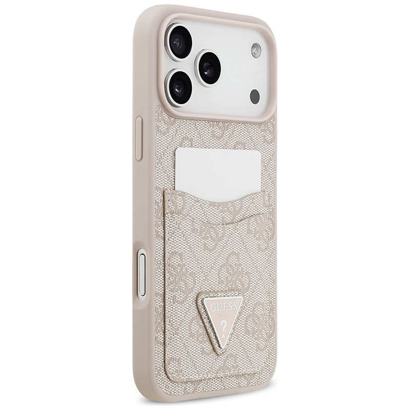 Guess 4G Double Card Triangle case for iPhone 17 Pro Max pink - Billede 4