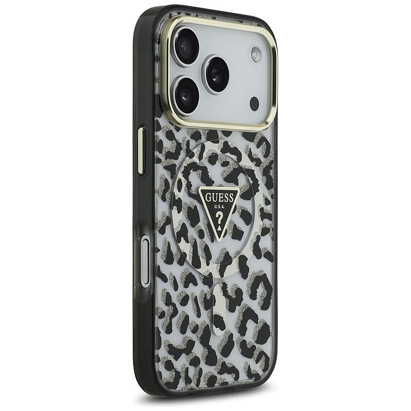 Guess Leopard Glitter MagSafe case for iPhone 17 Pro black - Billede 4