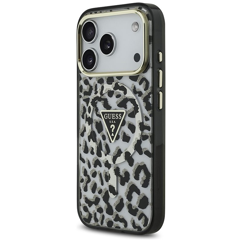 Guess Leopard Glitter MagSafe case for iPhone 17 Pro Max black - Billede 2