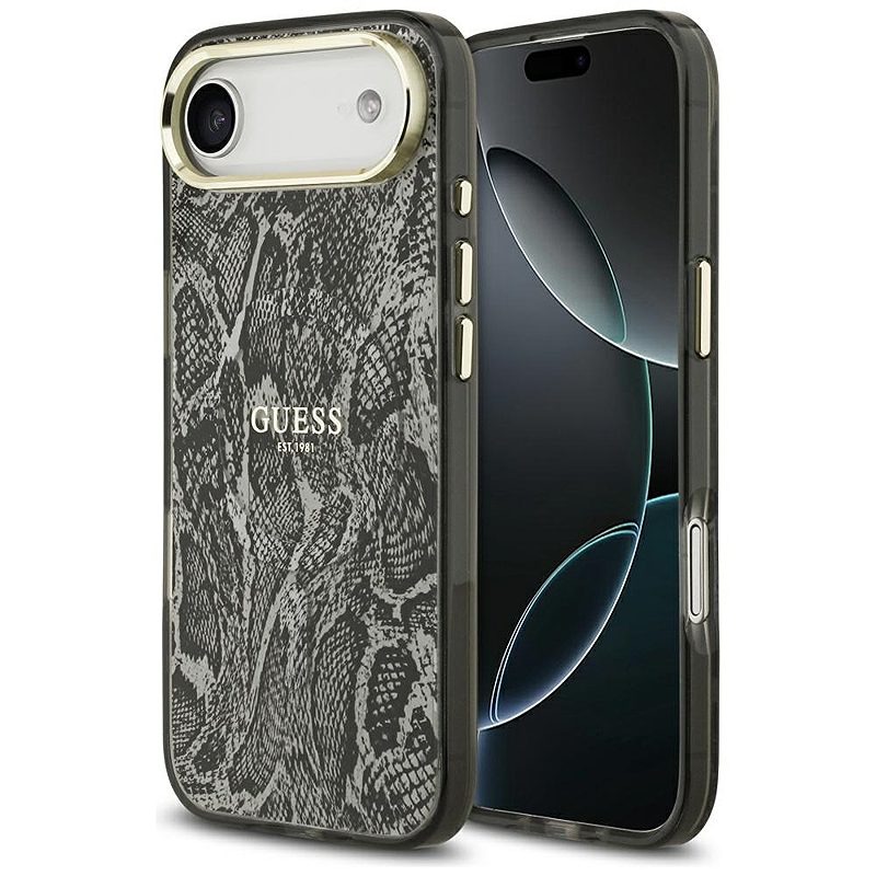 Guess Python Pattern MagSafe case for iPhone Air black