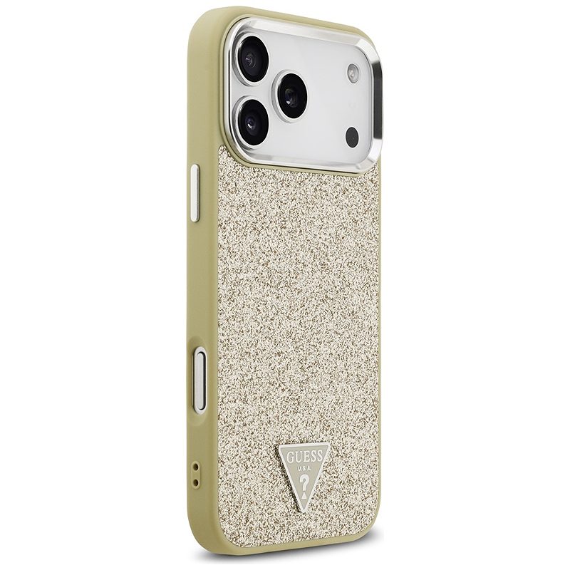 Guess Glitter Triangle Logo MagSafe case for iPhone 17 Pro Max gold - Billede 4