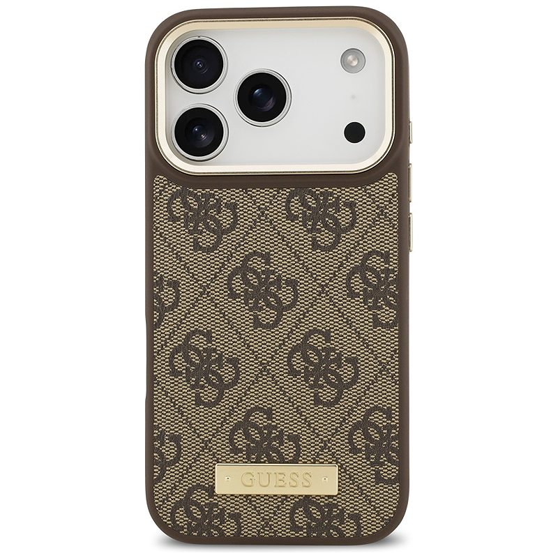 Guess 4G Logo Plate MagSafe case for iPhone 17 Pro brown - Billede 3