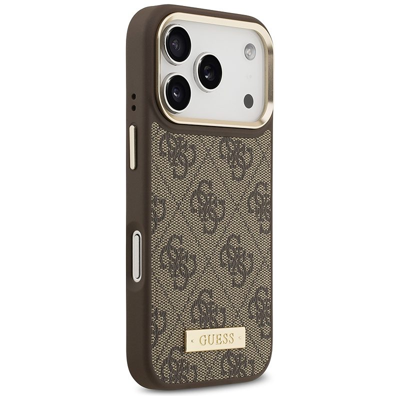 Guess 4G Logo Plate MagSafe case for iPhone 17 Pro brown - Billede 4