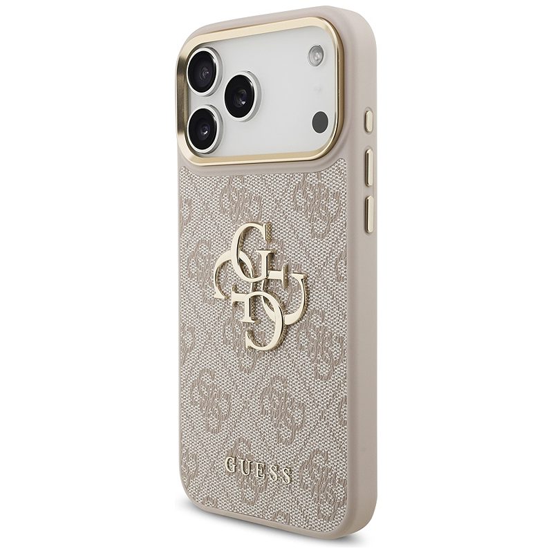 Guess 4G Big 4G Classic Logo Big Strap Metal Buttons case for iPhone 17 Pro Max pink - Billede 2