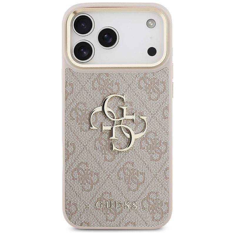 Guess 4G Big 4G Classic Logo Big Strap Metal Buttons case for iPhone 17 Pro Max pink - Billede 3