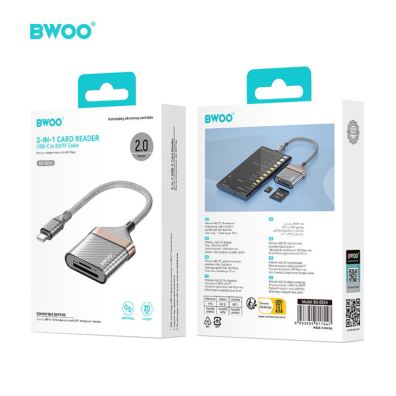 BWOO Adapter Type C to SD card / TF Card BZ64 - Billede 2