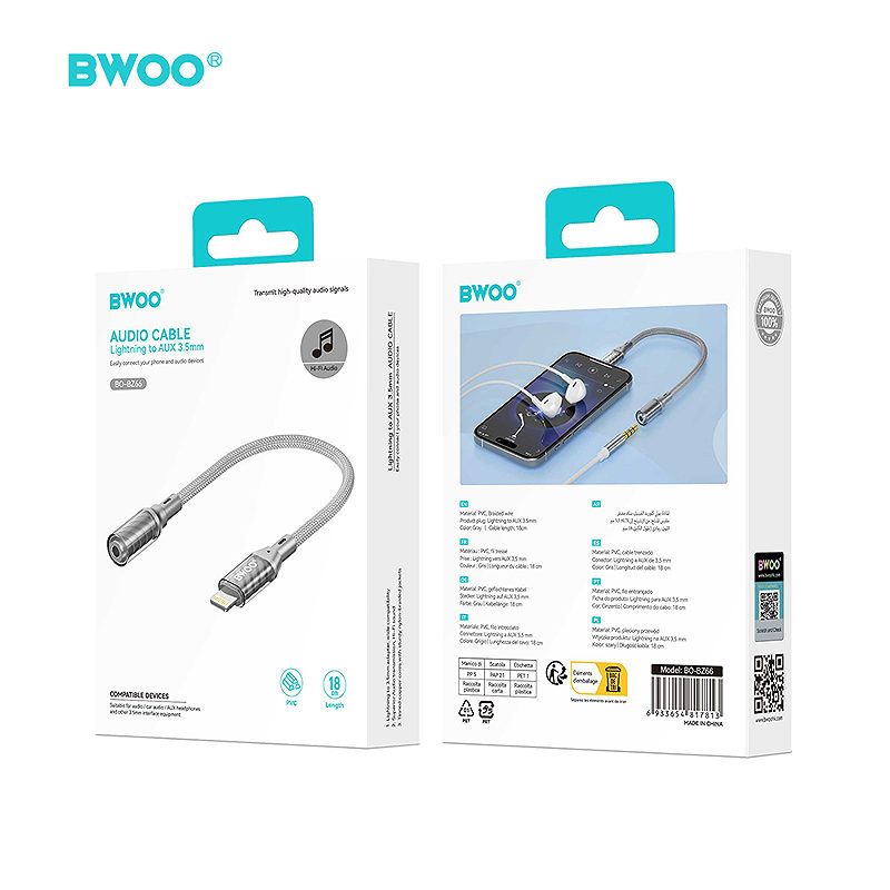 BWOO Adapter Lightning to 3.5MM Jack BZ66 - Billede 5