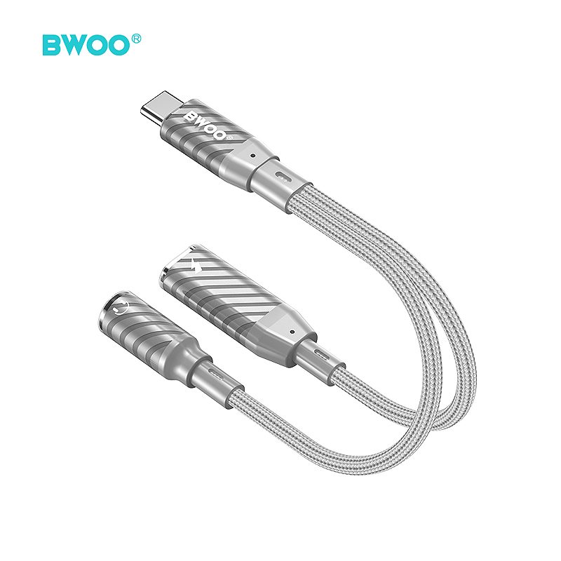 BWOO 2 in 1 Adapter Type C to Type C /3.5MM Jack BZ67