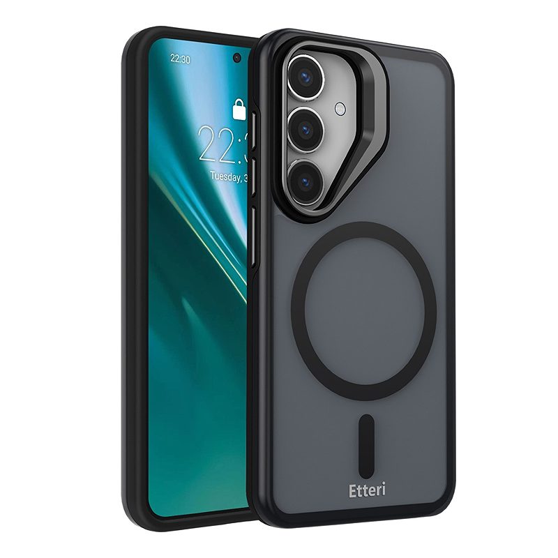 Etteri Morning Fog case for Samsung Galaxy S25 black