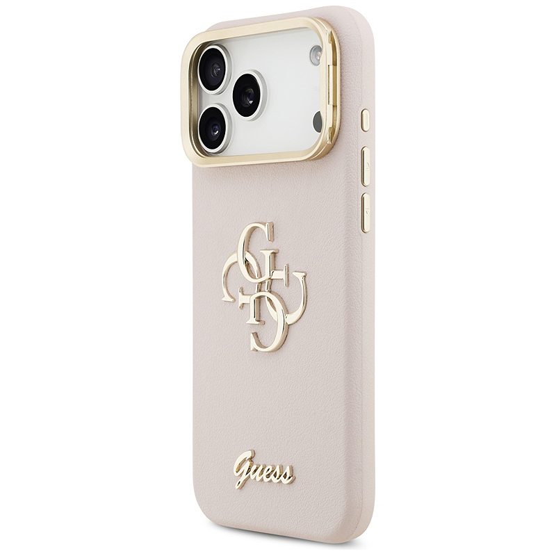 Guess Grained Big 4G & Stand Camera case for iPhone 17 Pro Max pink - Billede 2
