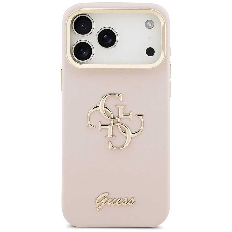 Guess Grained Big 4G & Stand Camera case for iPhone 17 Pro Max pink - Billede 3