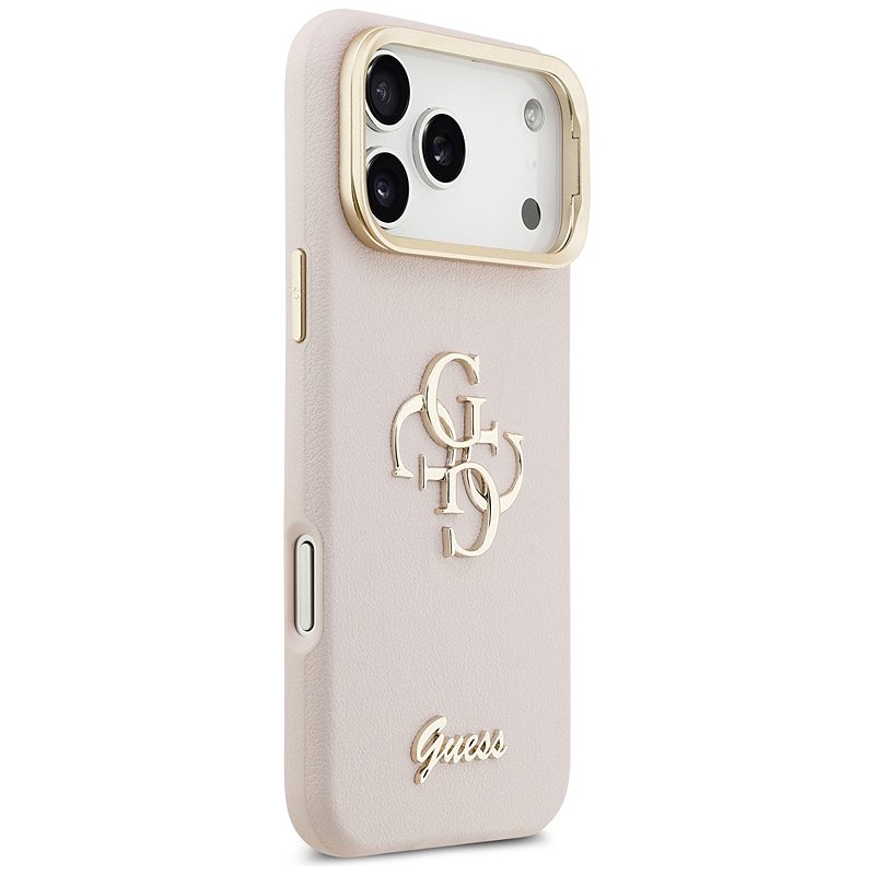 Guess Grained Big 4G & Stand Camera case for iPhone 17 Pro Max pink - Billede 4