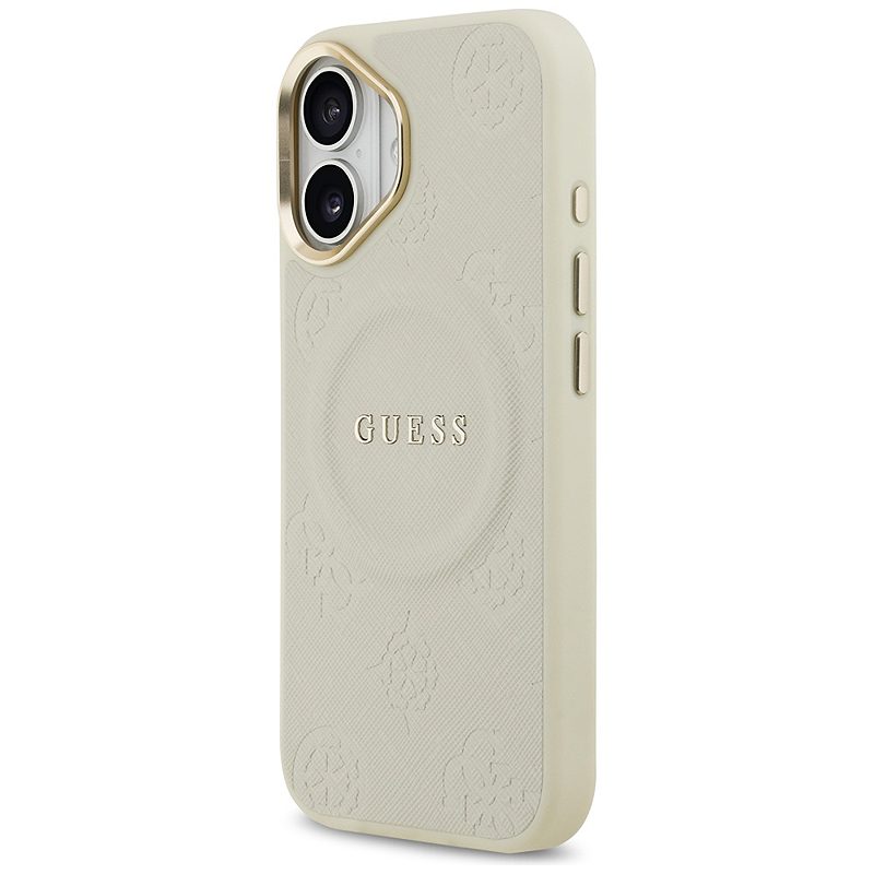 Guess Peony Hot Stamp MagSafe case for iPhone 17 beige - Billede 2