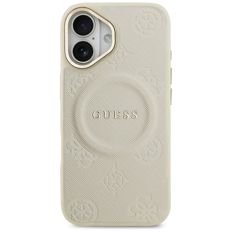 Guess Peony Hot Stamp MagSafe case for iPhone 17 beige - Billede 3