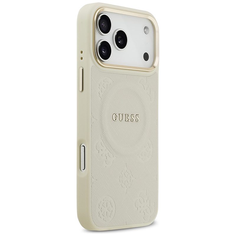 Guess Peony Hot Stamp MagSafe case for iPhone 17 Pro Max beige - Billede 4