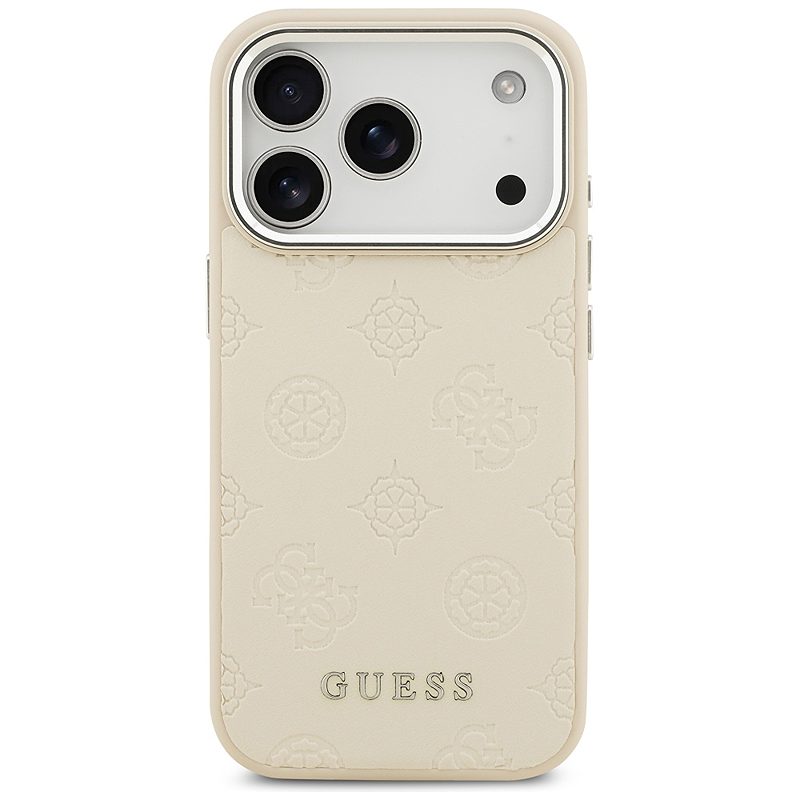 Guess Peony Hot Stamp Script MagSafe case for iPhone 17 Pro beige - Billede 3