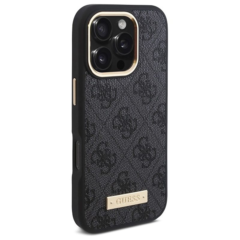 Guess GUHMP16XU4GPRK iPhone 16 Pro Max 6.9" black/black hardcase 4G Logo Plate MagSafe - Billede 4