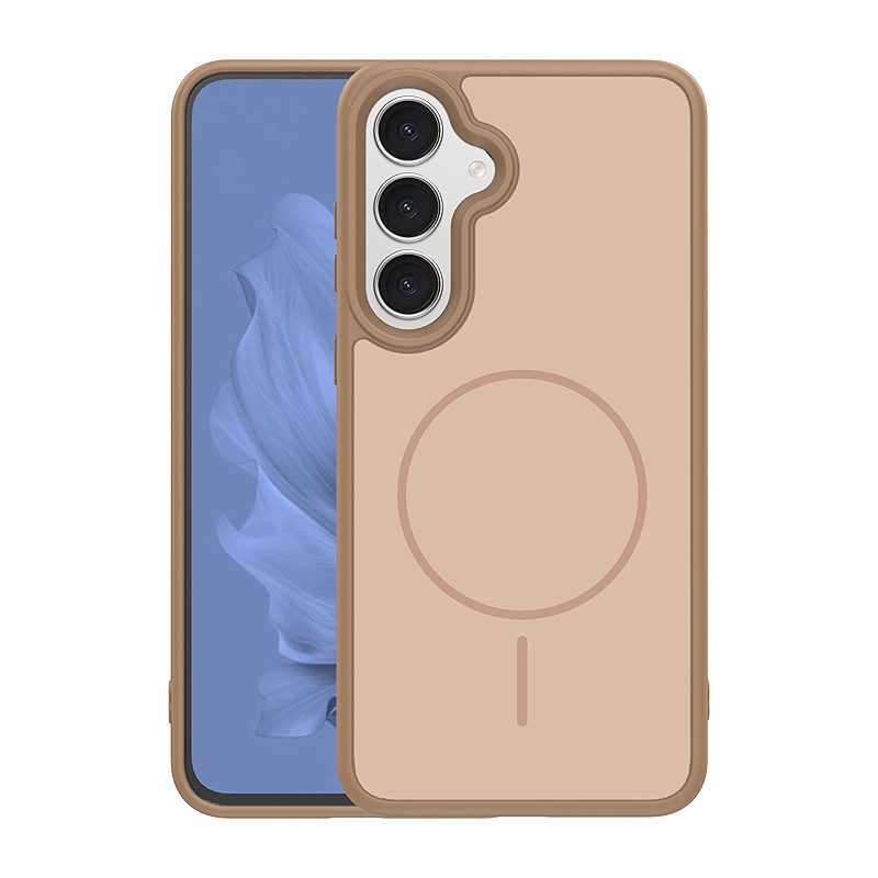 Frame Thin Mag case for Samsung Galaxy S25 brown