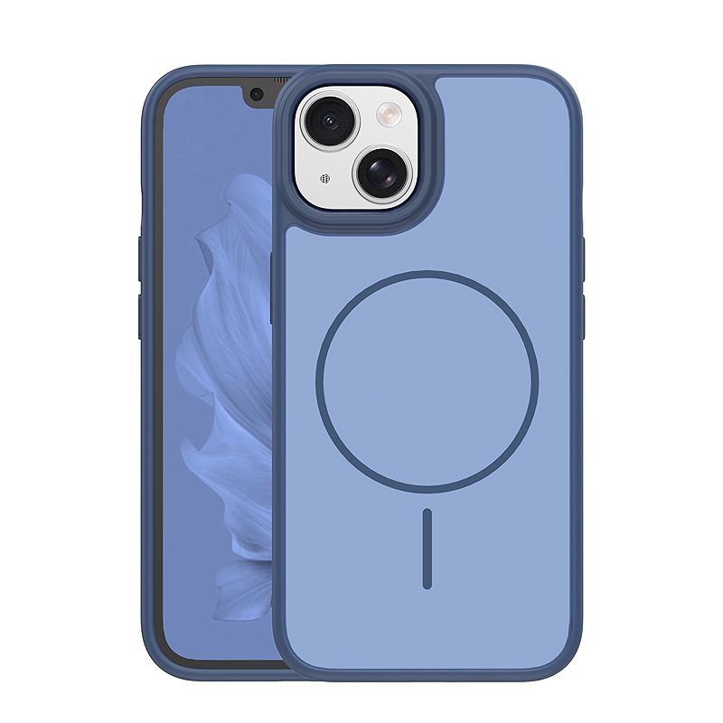 Frame Thin Mag case for iPhone 15 6,1" dark blue