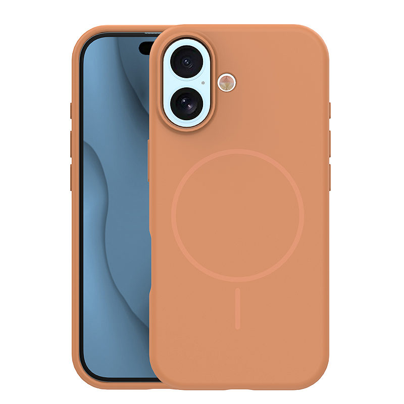 Silicone Thin Mag case for iPhone 17 6,3" / 18 6,3" caramel