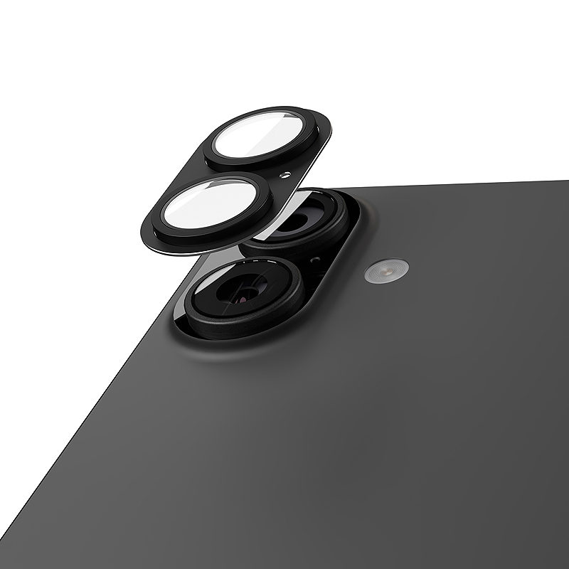 Etteri full camera lens guard for iPhone 17 black