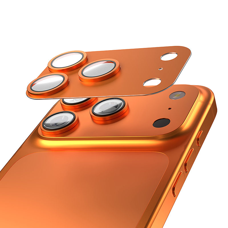 Etteri full camera lens guard for iPhone 17 Pro orange