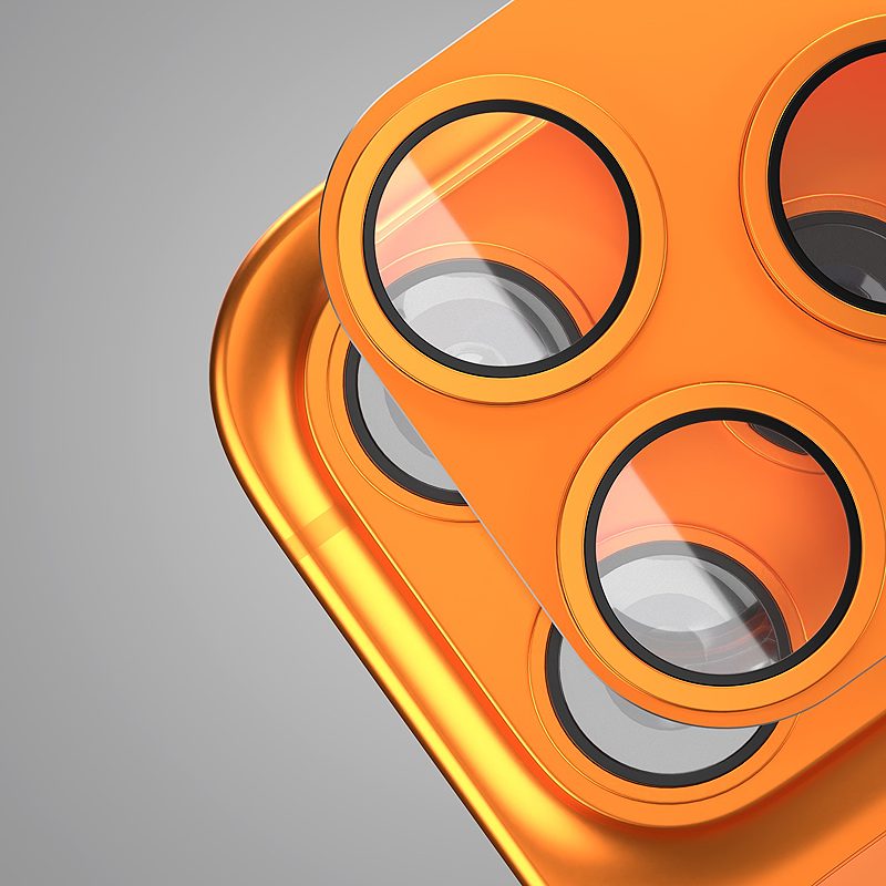 Etteri full camera lens guard for iPhone 17 Pro Max orange - Billede 3