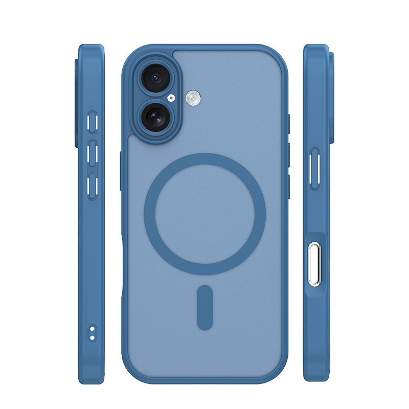 Mag Matt case for iPhone 16 6,1" dark blue camera protection - Billede 3