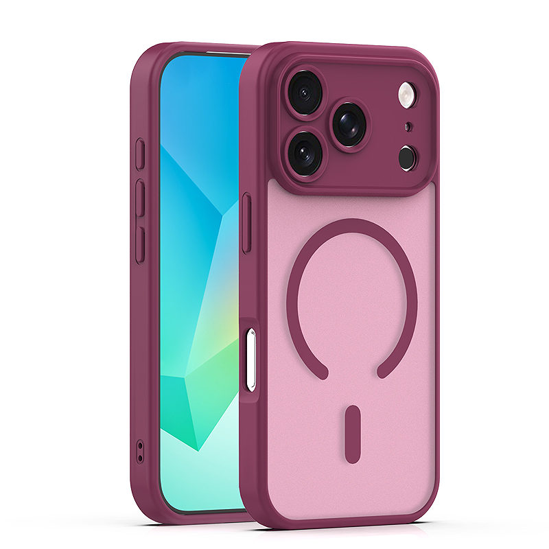 Mag Matt case for iPhone 17 Pro Max 6,9" / 18 Pro Max 6,9" maroon camera protection
