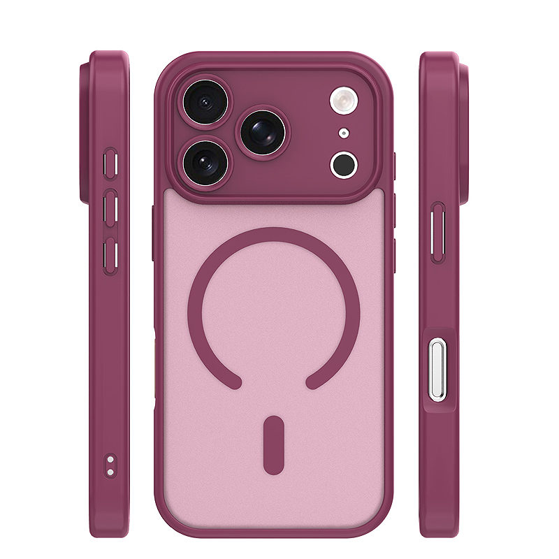 Mag Matt case for iPhone 17 Pro Max 6,9" / 18 Pro Max 6,9" maroon camera protection - Billede 2