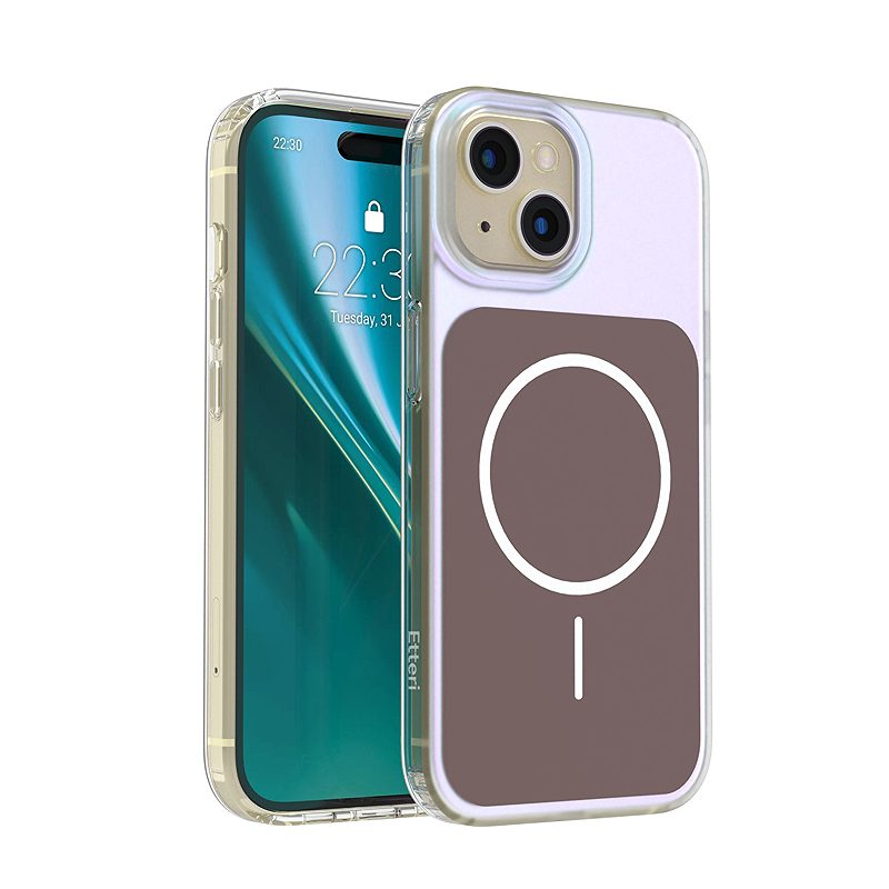 Etteri Hidden Pearl case for iPhone 15 6,1" brown