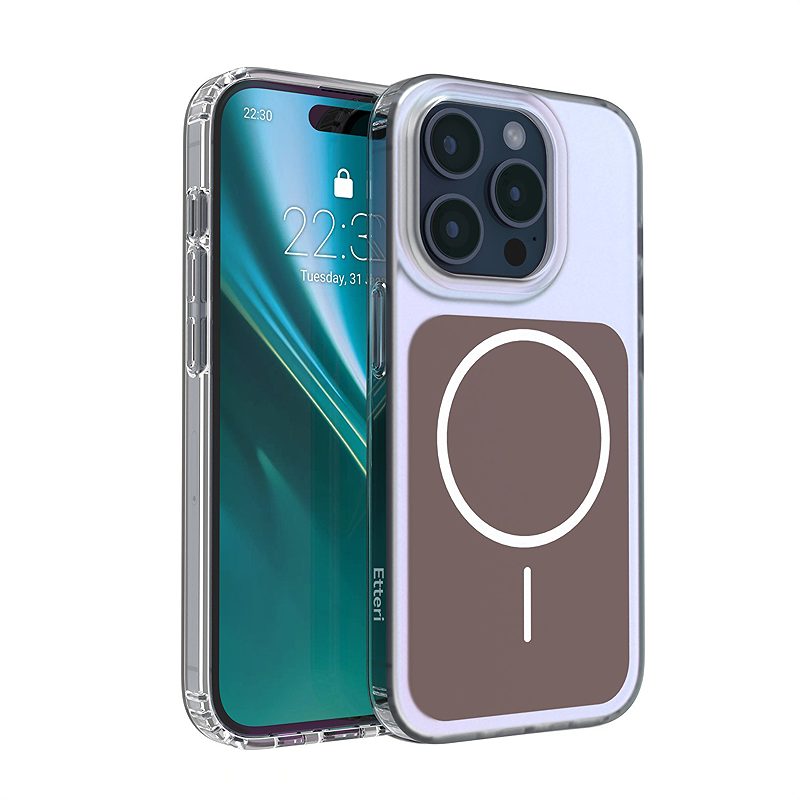 Etteri Hidden Pearl case for iPhone 15 Pro 6,1" brown