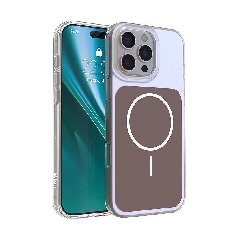 Etteri Hidden Pearl case for iPhone 16 Pro Max 6,9" brown
