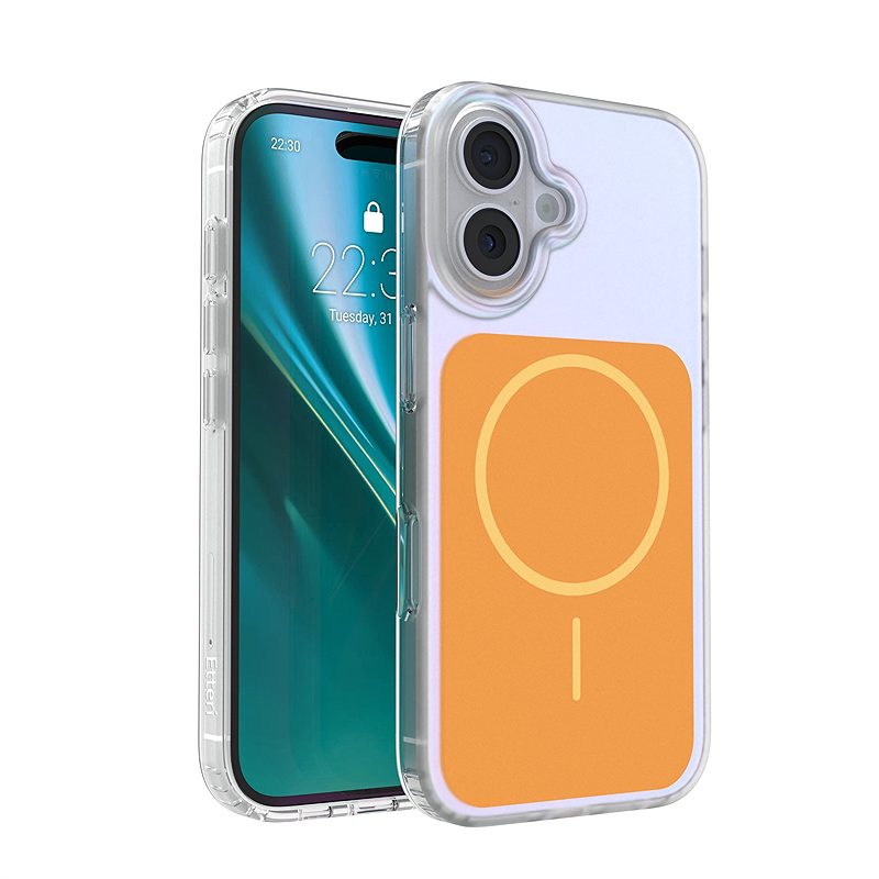 Etteri Hidden Pearl case for iPhone 16 6,1" orange