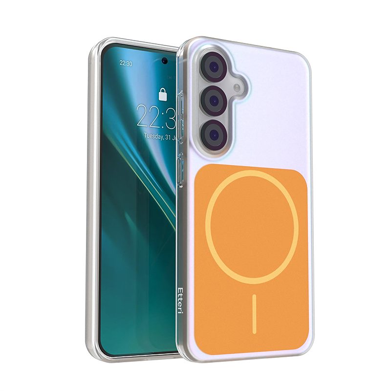 Etteri Hidden Pearl case for Samsung Galaxy S25 orange