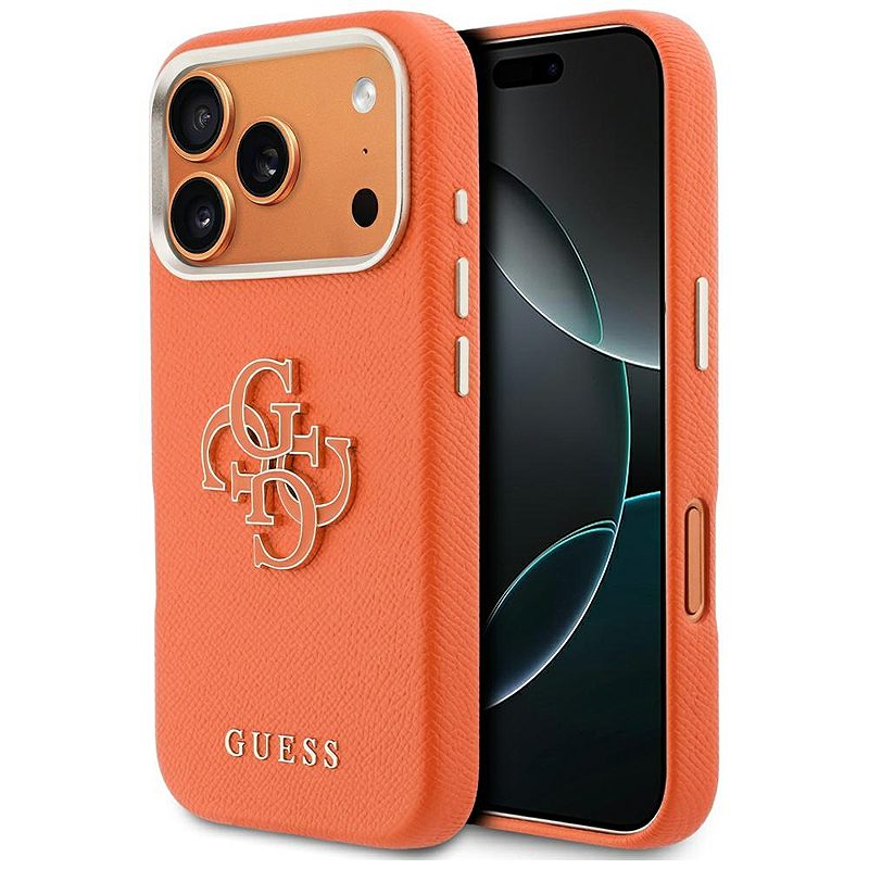 Guess HC PU FW RESIN LOGO ORANGE case for iPhone 17 Pro Max 6,9"