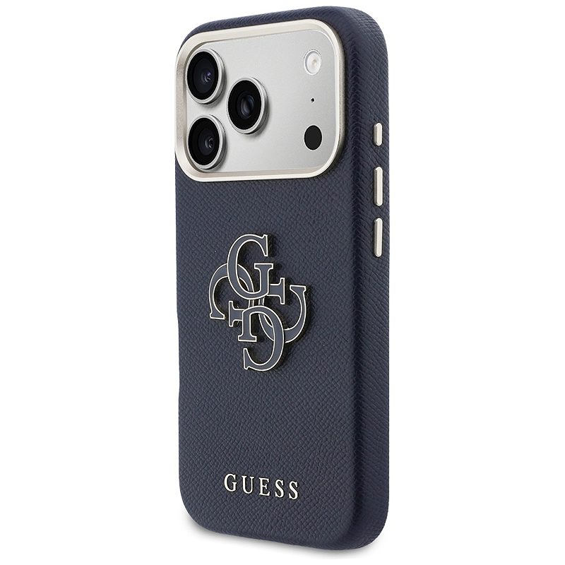 Guess HC PU FW RESIN LOGO BLUE case for iPhone 17 Pro 6,3" - Billede 2