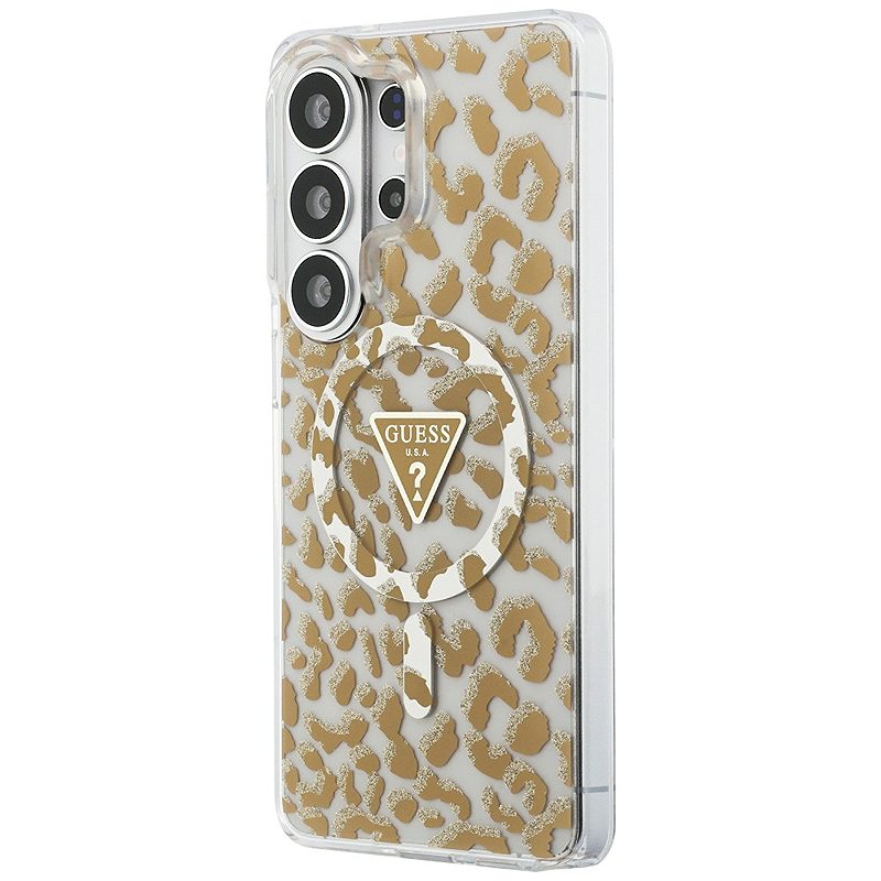 Guess case IML Leopard Print Triangle MagSafe for Samsung Galaxy S26 Ultra brown - Billede 2