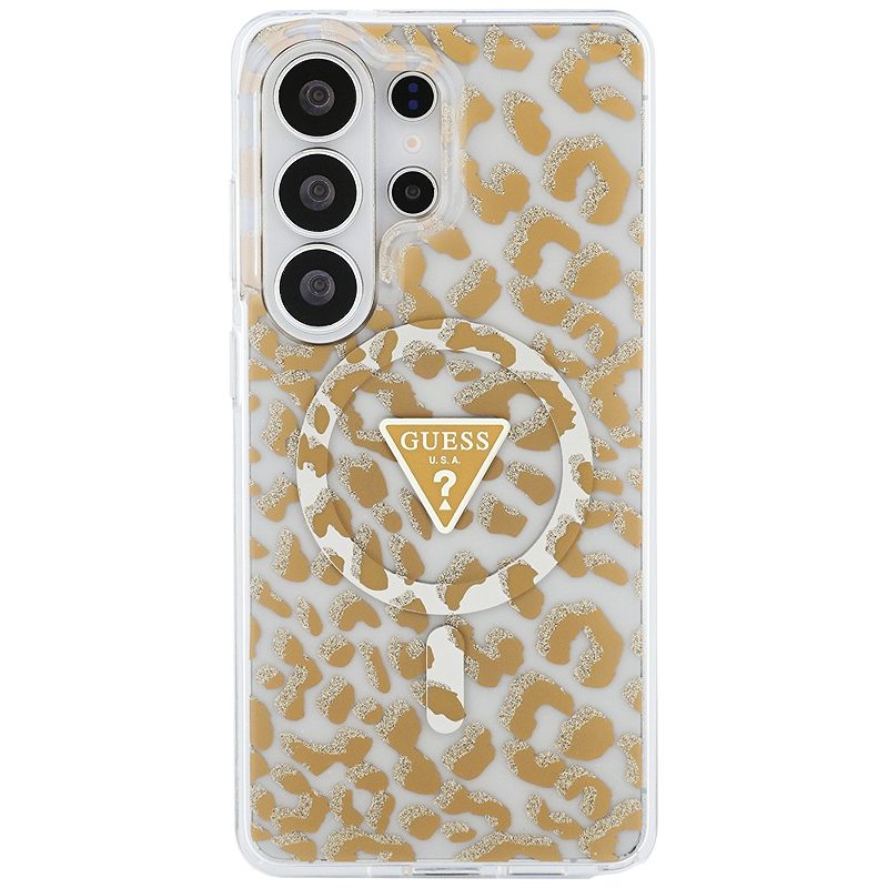 Guess case IML Leopard Print Triangle MagSafe for Samsung Galaxy S26 Ultra brown - Billede 3
