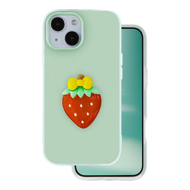 Fruit 2in1 case for iPhone 15 6,1" green
