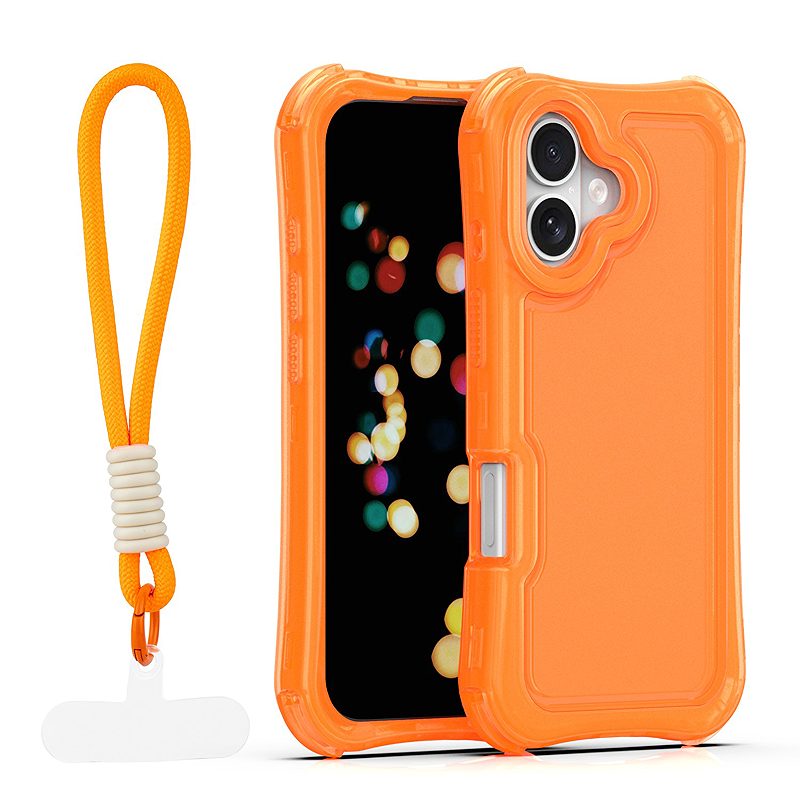 Safepop case with strap for iPhone 17 6,3" orange