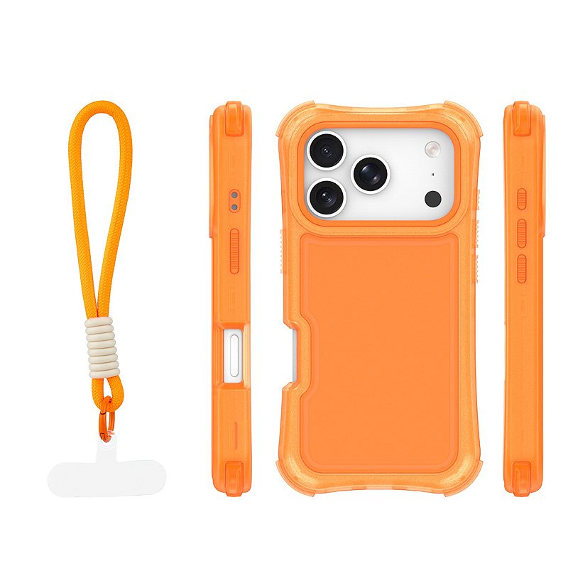 Safepop case with strap for iPhone 17 Pro 6,3" orange - Billede 2